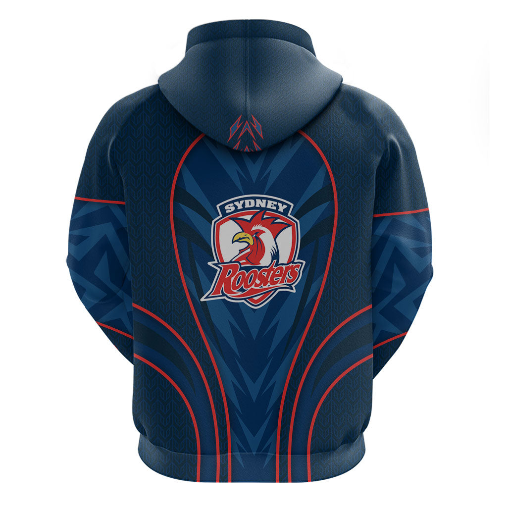 Sydney Roosters Rugby Mascot Hoodie Australian Rugby Culture - Tribal Inspired Rooster