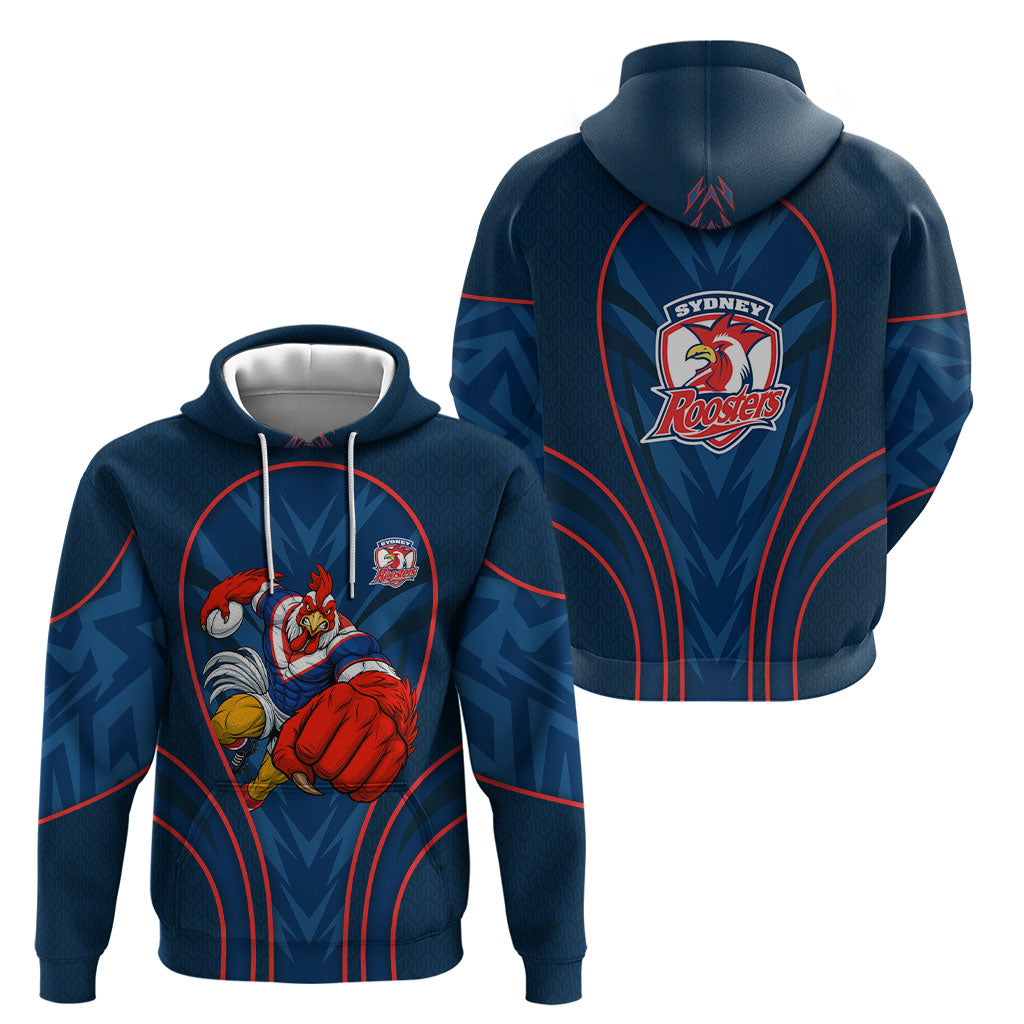 Sydney Roosters Rugby Mascot Hoodie Australian Rugby Culture - Tribal Inspired Rooster