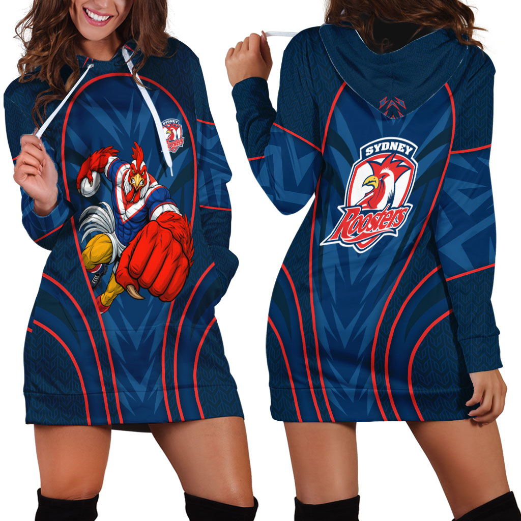 Sydney Roosters Rugby Mascot Hoodie Dress Australian Rugby Culture - Tribal Inspired Rooster