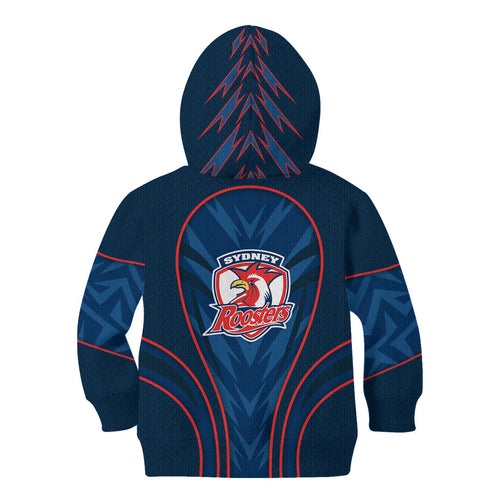 Sydney Roosters Rugby Mascot Kid Hoodie Australian Rugby Culture - Tribal Inspired Rooster