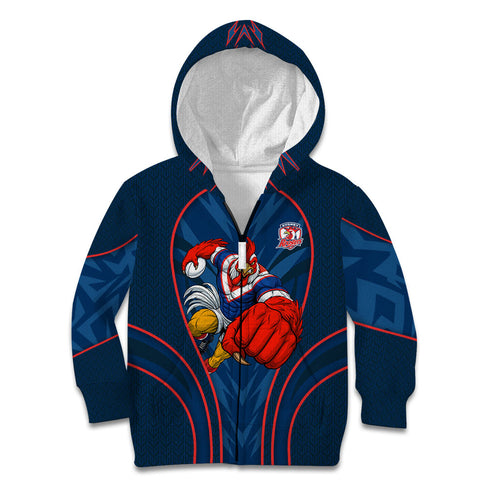Sydney Roosters Rugby Mascot Kid Hoodie Australian Rugby Culture - Tribal Inspired Rooster