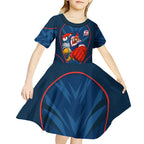 Sydney Roosters Rugby Mascot Kid Short Sleeve Dress Australian Rugby Culture - Tribal Inspired Rooster