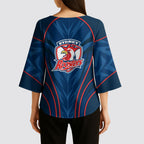Sydney Roosters Rugby Mascot Kimono Sleeve Blouse Australian Rugby Culture - Tribal Inspired Rooster