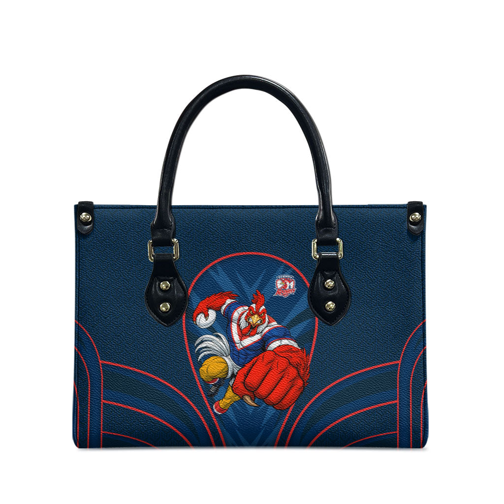 Sydney Roosters Rugby Mascot Leather Bag Australian Rugby Culture - Tribal Inspired Rooster