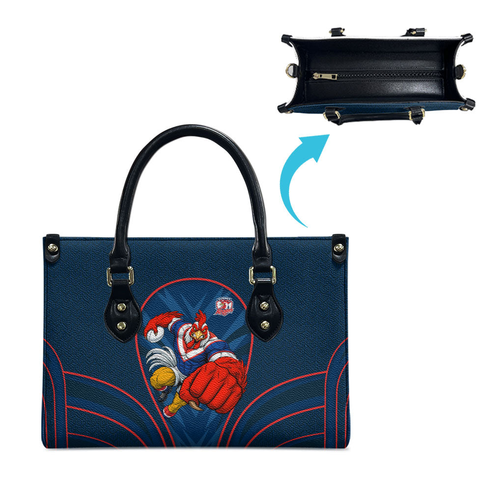 Sydney Roosters Rugby Mascot Leather Bag Australian Rugby Culture - Tribal Inspired Rooster