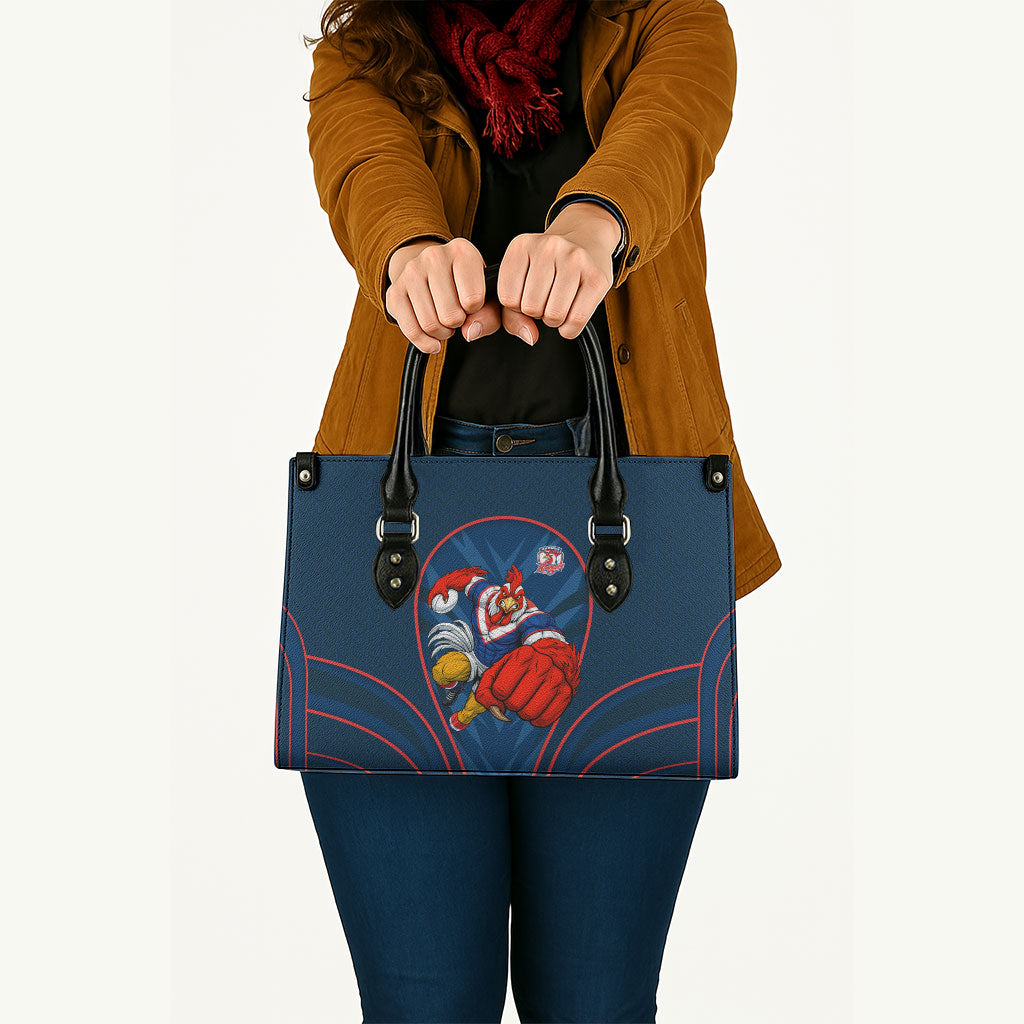 Sydney Roosters Rugby Mascot Leather Bag Australian Rugby Culture - Tribal Inspired Rooster