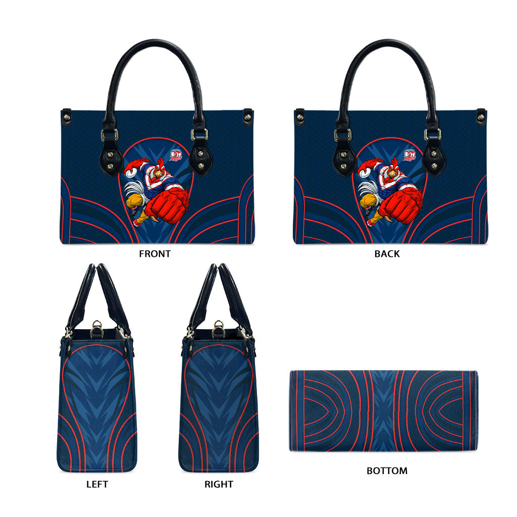 Sydney Roosters Rugby Mascot Leather Bag Australian Rugby Culture - Tribal Inspired Rooster