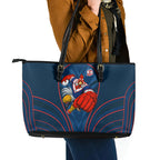 Sydney Roosters Rugby Mascot Leather Tote Bag Australian Rugby Culture - Tribal Inspired Rooster