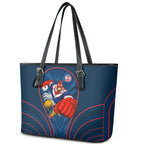 Sydney Roosters Rugby Mascot Leather Tote Bag Australian Rugby Culture - Tribal Inspired Rooster