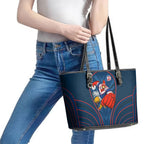 Sydney Roosters Rugby Mascot Leather Tote Bag Australian Rugby Culture - Tribal Inspired Rooster