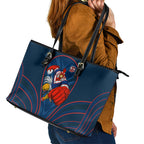 Sydney Roosters Rugby Mascot Leather Tote Bag Australian Rugby Culture - Tribal Inspired Rooster