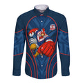 Sydney Roosters Rugby Mascot Long Sleeve Button Shirt Australian Rugby Culture - Tribal Inspired Rooster