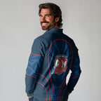 Sydney Roosters Rugby Mascot Long Sleeve Polo Shirt Australian Rugby Culture - Tribal Inspired Rooster