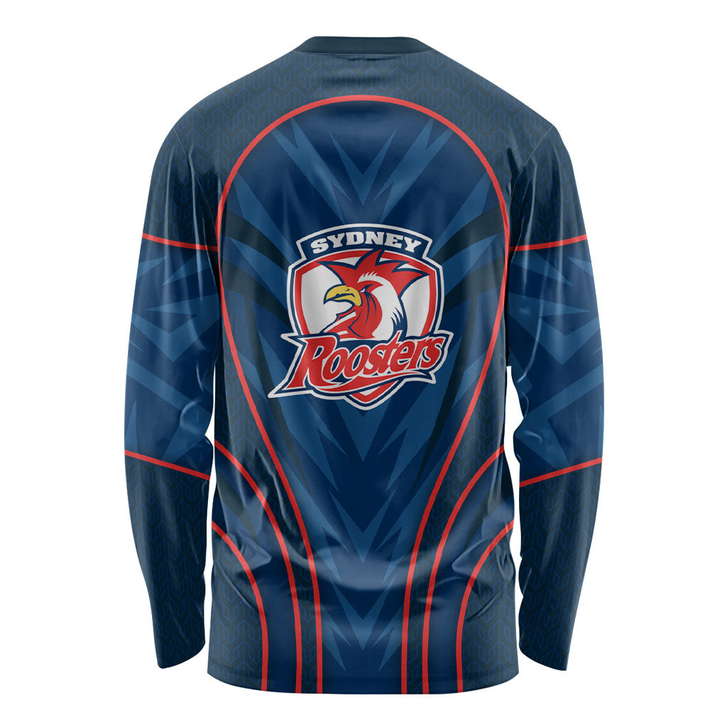 Sydney Roosters Rugby Mascot Long Sleeve Shirt Australian Rugby Culture - Tribal Inspired Rooster