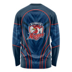 Sydney Roosters Rugby Mascot Long Sleeve Shirt Australian Rugby Culture - Tribal Inspired Rooster
