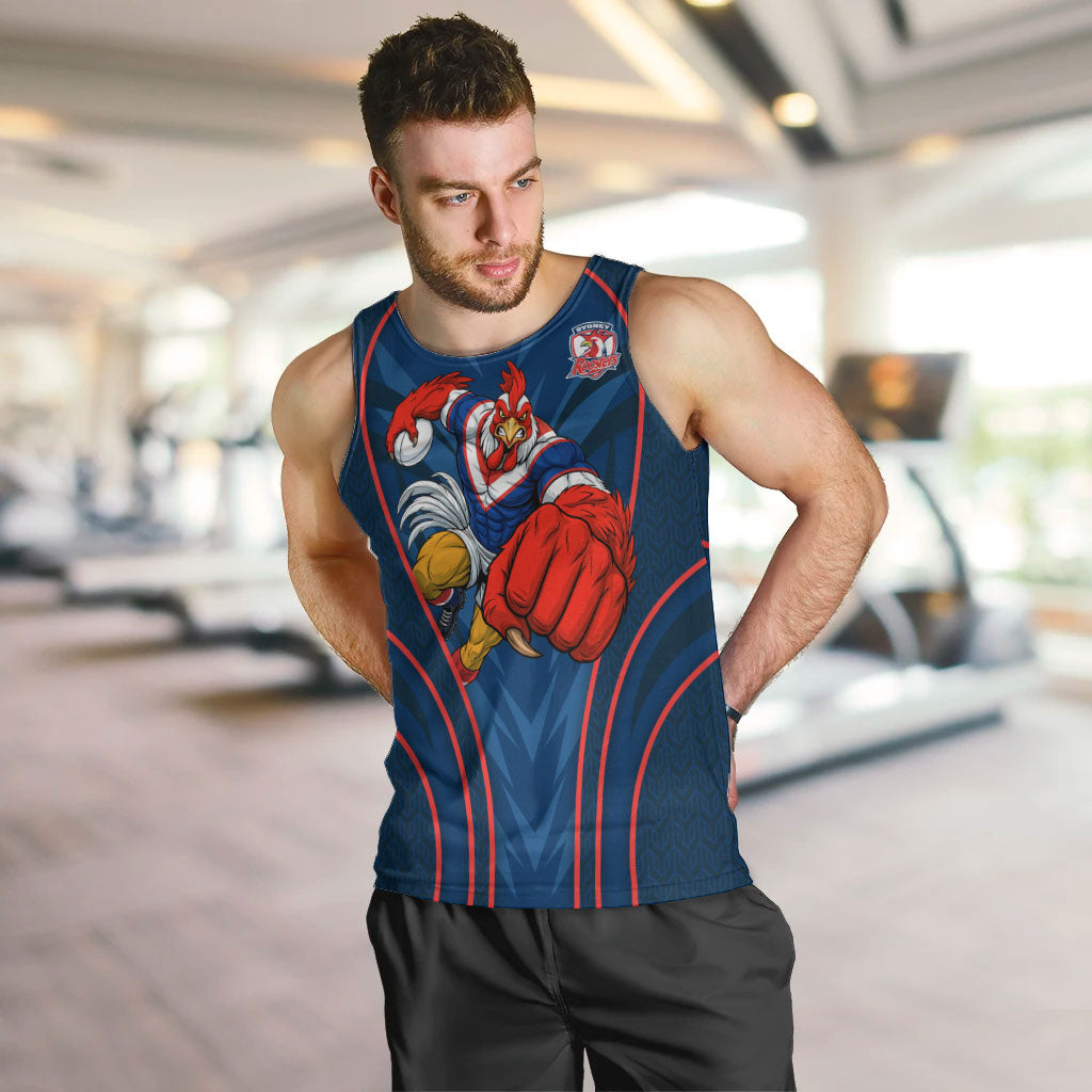 Sydney Roosters Rugby Mascot Men Tank Top Australian Rugby Culture - Tribal Inspired Rooster