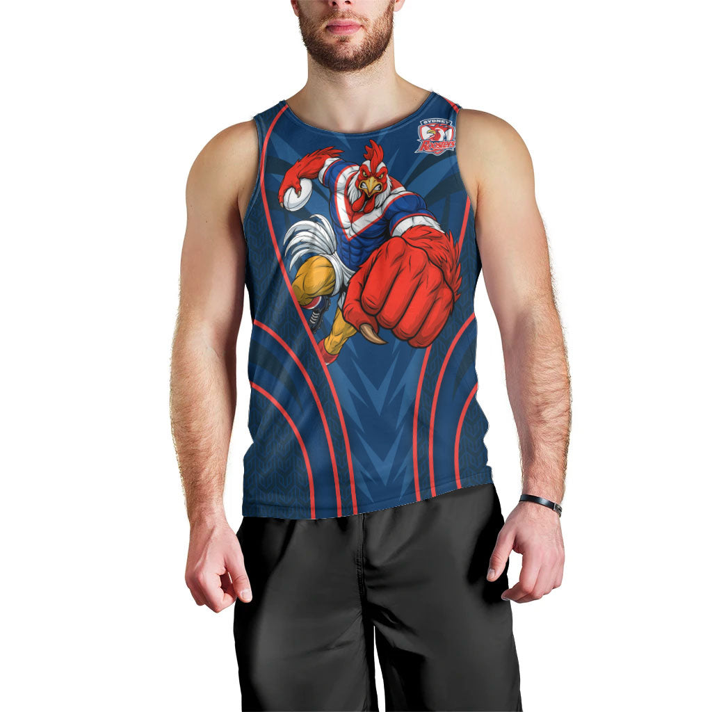 Sydney Roosters Rugby Mascot Men Tank Top Australian Rugby Culture - Tribal Inspired Rooster