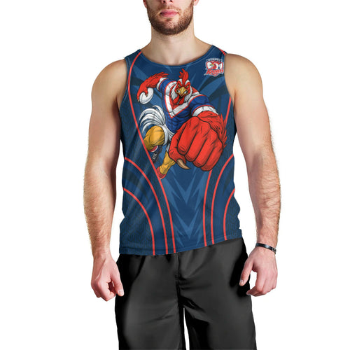 Sydney Roosters Rugby Mascot Men Tank Top Australian Rugby Culture - Tribal Inspired Rooster