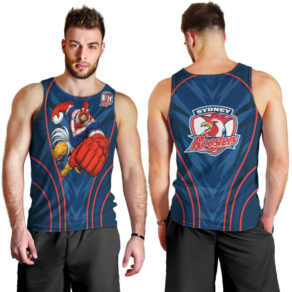 Sydney Roosters Rugby Mascot Men Tank Top Australian Rugby Culture - Tribal Inspired Rooster