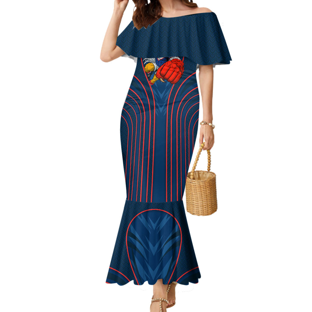 Sydney Roosters Rugby Mascot Mermaid Dress Australian Rugby Culture - Tribal Inspired Rooster