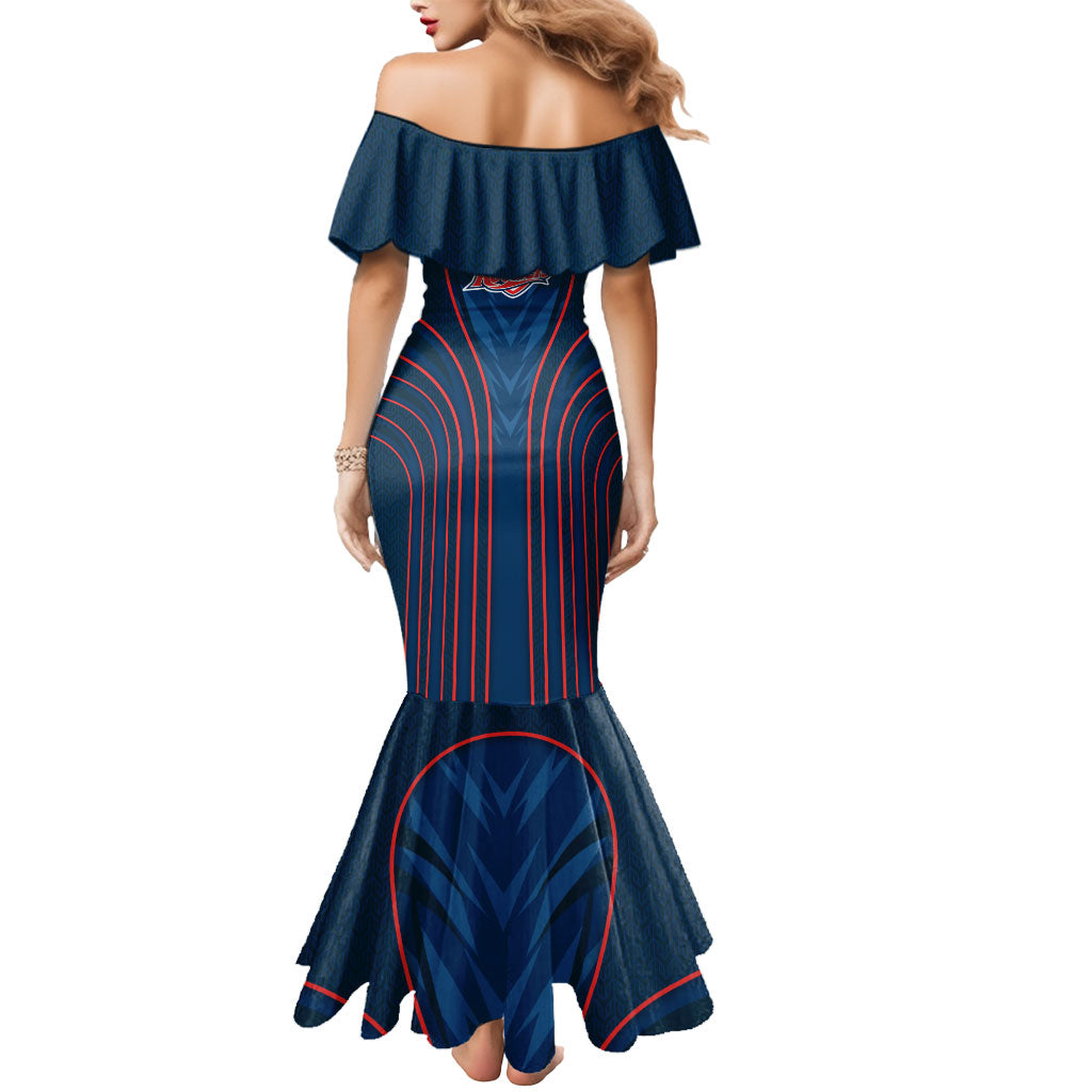Sydney Roosters Rugby Mascot Mermaid Dress Australian Rugby Culture - Tribal Inspired Rooster