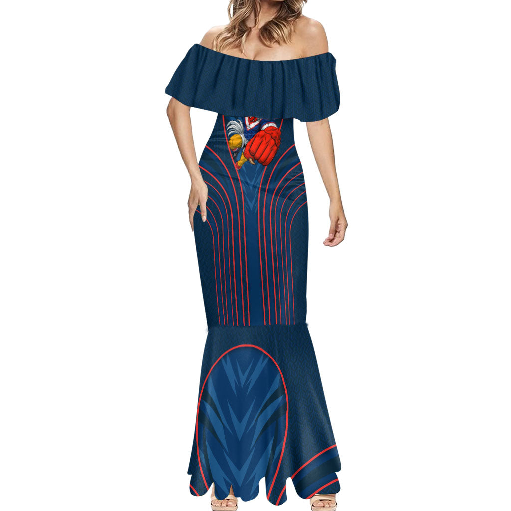 Sydney Roosters Rugby Mascot Mermaid Dress Australian Rugby Culture - Tribal Inspired Rooster