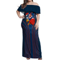 Sydney Roosters Rugby Mascot Off Shoulder Maxi Dress Australian Rugby Culture - Tribal Inspired Rooster