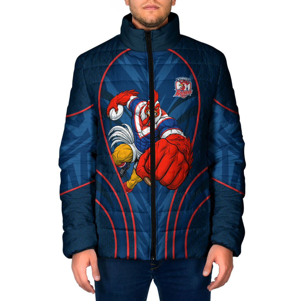 Sydney Roosters Rugby Mascot Padded Jacket Australian Rugby Culture - Tribal Inspired Rooster
