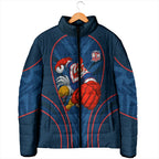 Sydney Roosters Rugby Mascot Padded Jacket Australian Rugby Culture - Tribal Inspired Rooster