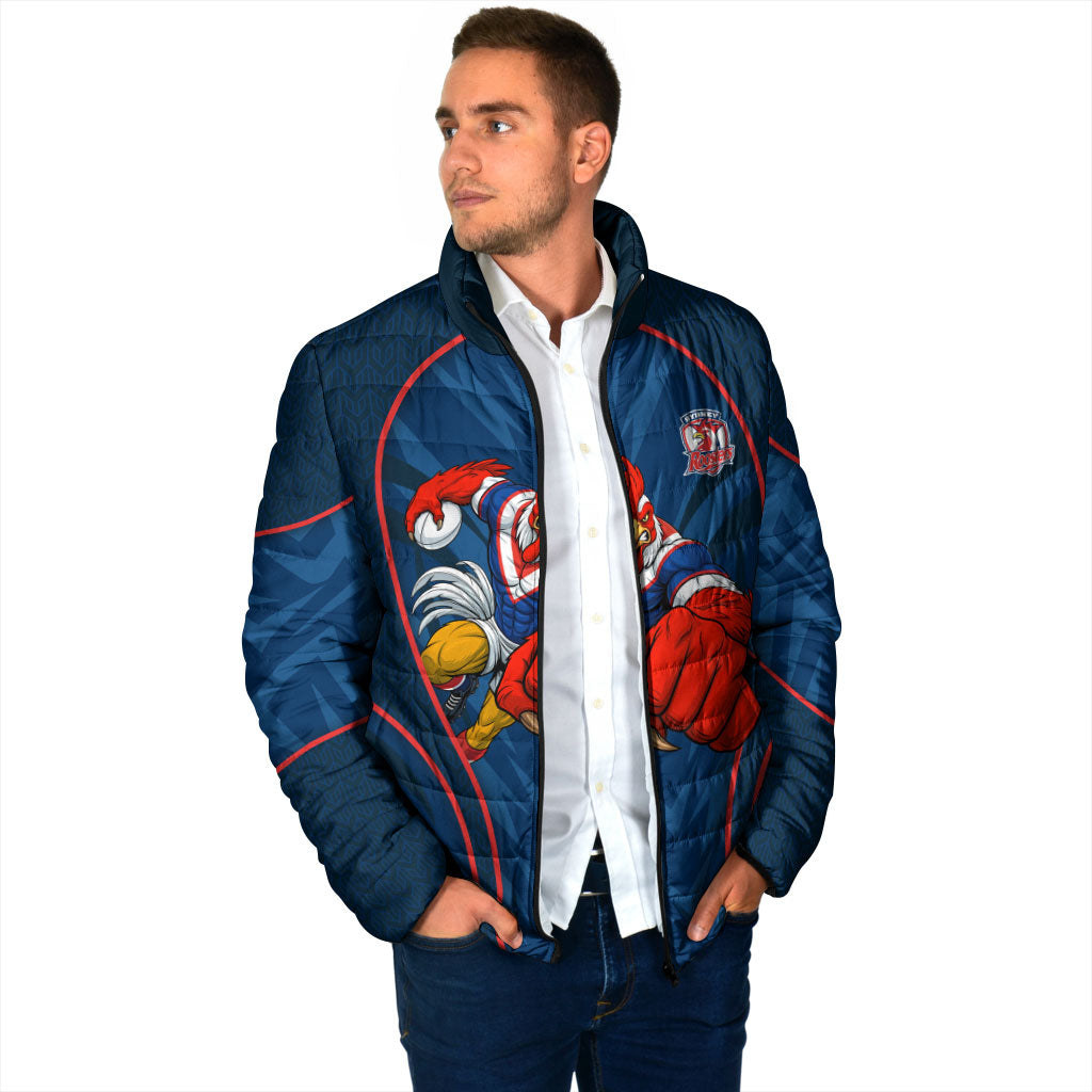 Sydney Roosters Rugby Mascot Padded Jacket Australian Rugby Culture - Tribal Inspired Rooster