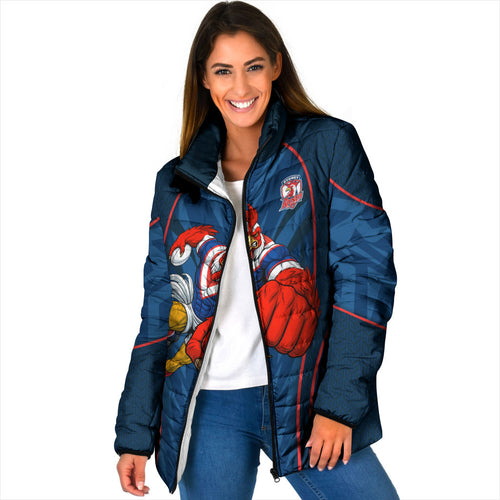 Sydney Roosters Rugby Mascot Padded Jacket Australian Rugby Culture - Tribal Inspired Rooster