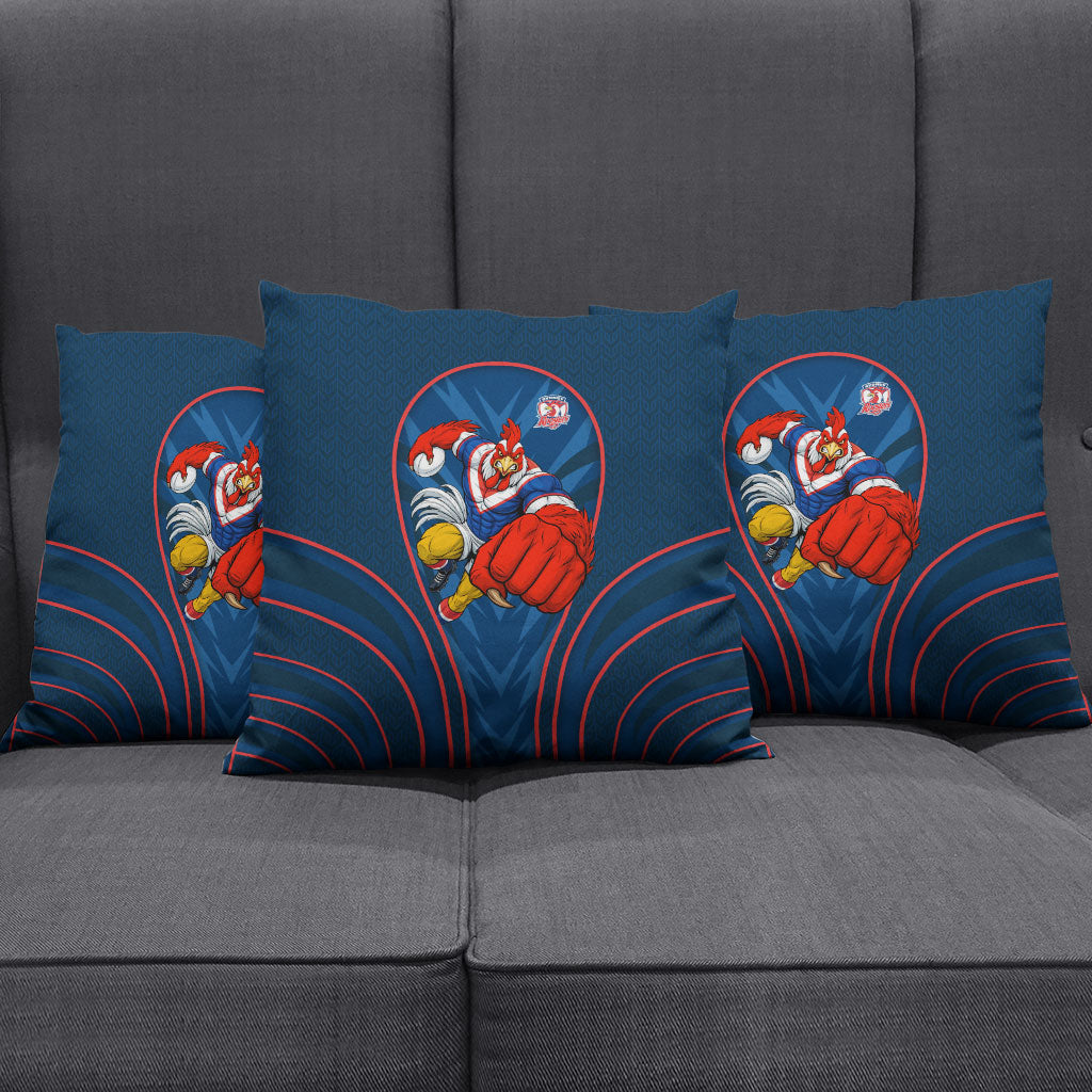 Sydney Roosters Rugby Mascot Pillow Cover Australian Rugby Culture - Tribal Inspired Rooster