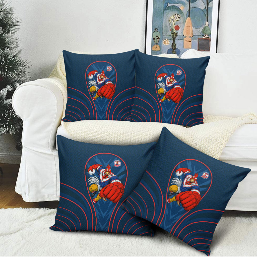 Sydney Roosters Rugby Mascot Pillow Cover Australian Rugby Culture - Tribal Inspired Rooster