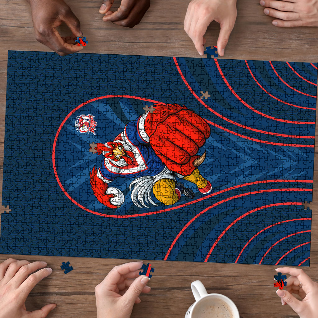 Sydney Roosters Rugby Mascot Puzzle Australian Rugby Culture - Tribal Inspired Rooster
