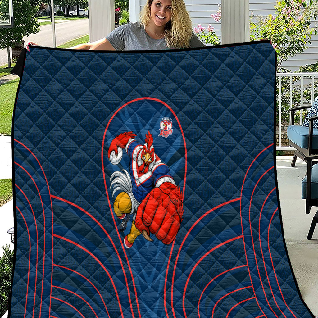 Sydney Roosters Rugby Mascot Quilt Australian Rugby Culture - Tribal Inspired Rooster