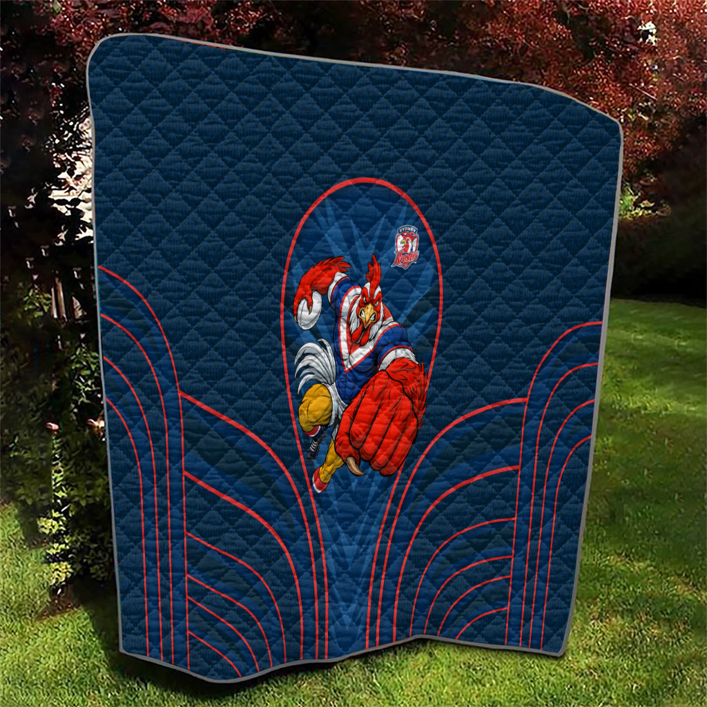 Sydney Roosters Rugby Mascot Quilt Australian Rugby Culture - Tribal Inspired Rooster