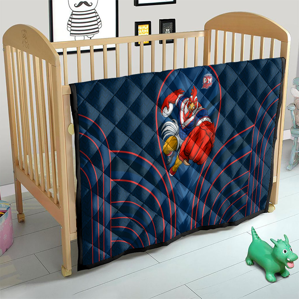 Sydney Roosters Rugby Mascot Quilt Australian Rugby Culture - Tribal Inspired Rooster