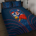 Sydney Roosters Rugby Mascot Quilt Bed Set Australian Rugby Culture - Tribal Inspired Rooster