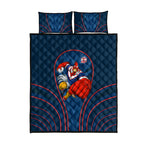 Sydney Roosters Rugby Mascot Quilt Bed Set Australian Rugby Culture - Tribal Inspired Rooster