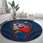 Sydney Roosters Rugby Mascot Round Carpet Australian Rugby Culture - Tribal Inspired Rooster