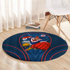Sydney Roosters Rugby Mascot Round Carpet Australian Rugby Culture - Tribal Inspired Rooster