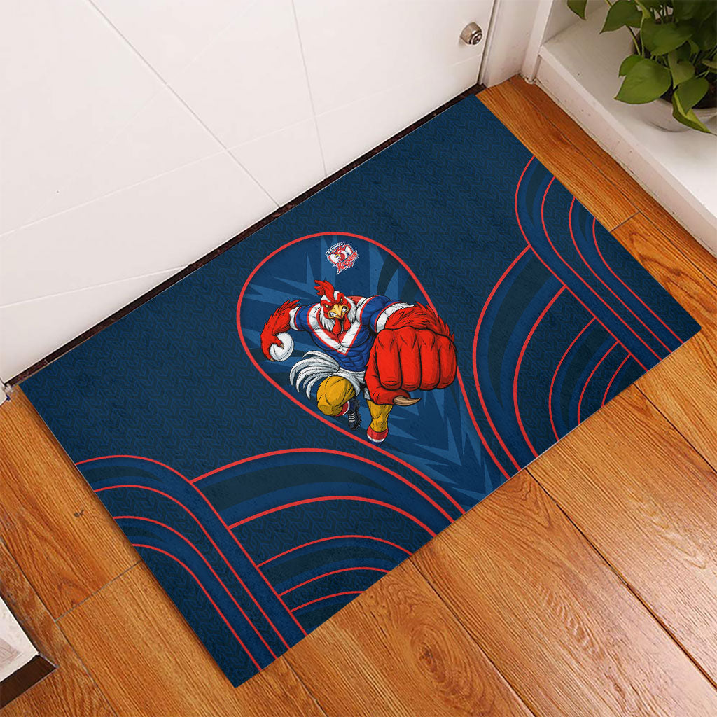Sydney Roosters Rugby Mascot Rubber Doormat Australian Rugby Culture - Tribal Inspired Rooster