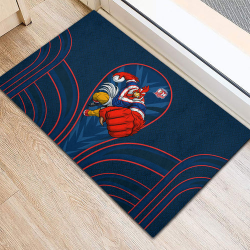 Sydney Roosters Rugby Mascot Rubber Doormat Australian Rugby Culture - Tribal Inspired Rooster