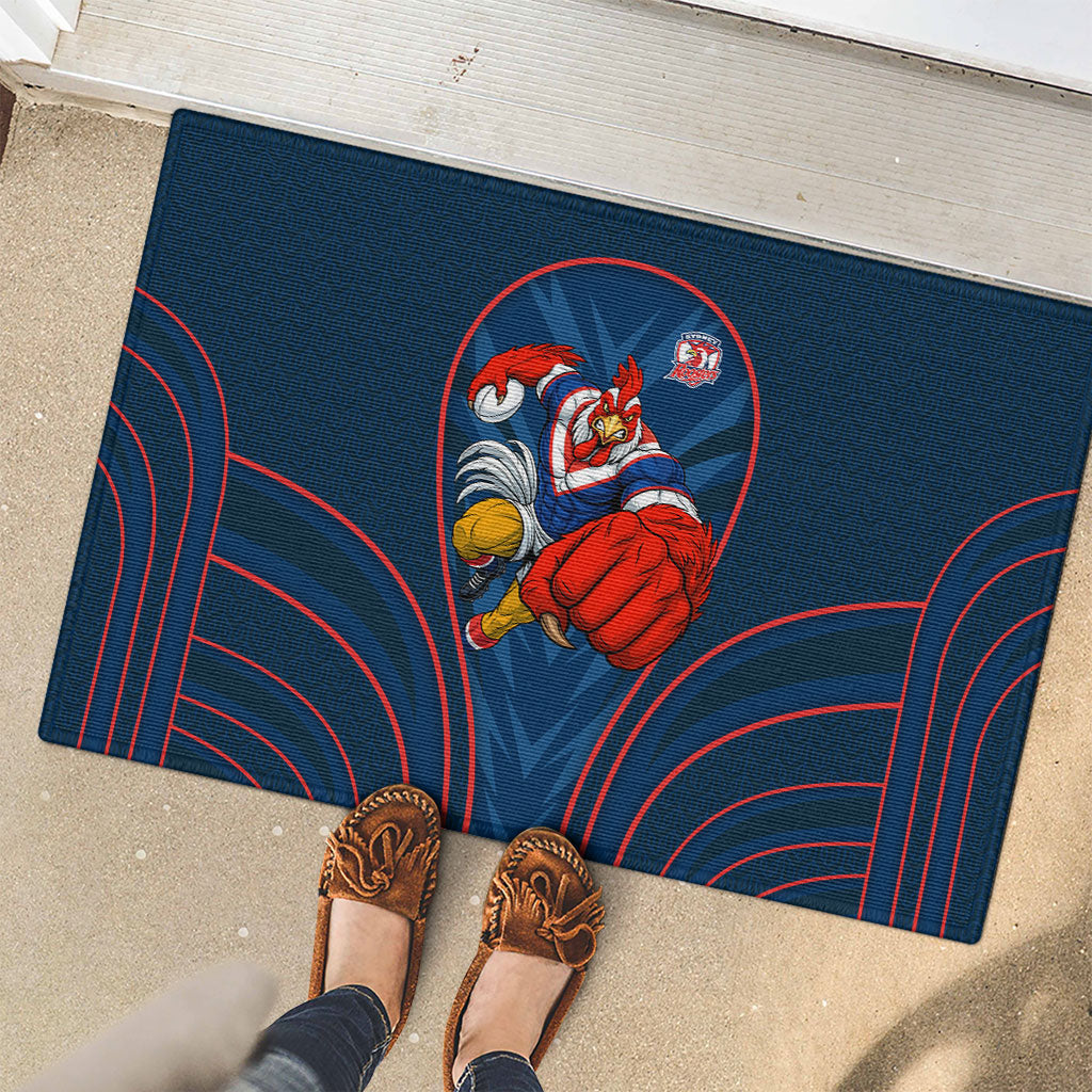 Sydney Roosters Rugby Mascot Rubber Doormat Australian Rugby Culture - Tribal Inspired Rooster