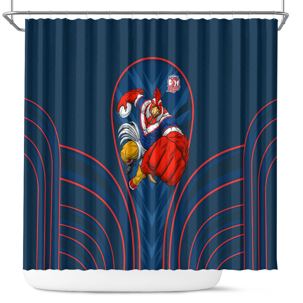 Sydney Roosters Rugby Mascot Shower Curtain Australian Rugby Culture - Tribal Inspired Rooster