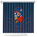 Sydney Roosters Rugby Mascot Shower Curtain Australian Rugby Culture - Tribal Inspired Rooster
