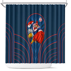 Sydney Roosters Rugby Mascot Shower Curtain Australian Rugby Culture - Tribal Inspired Rooster