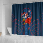 Sydney Roosters Rugby Mascot Shower Curtain Australian Rugby Culture - Tribal Inspired Rooster