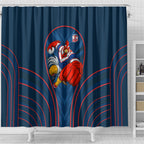 Sydney Roosters Rugby Mascot Shower Curtain Australian Rugby Culture - Tribal Inspired Rooster