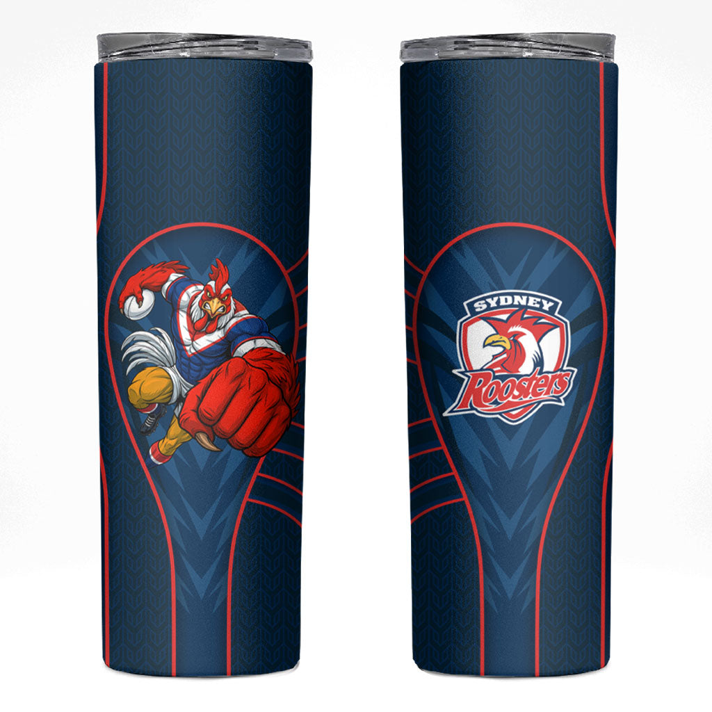 Sydney Roosters Rugby Mascot Skinny Tumbler Australian Rugby Culture - Tribal Inspired Rooster